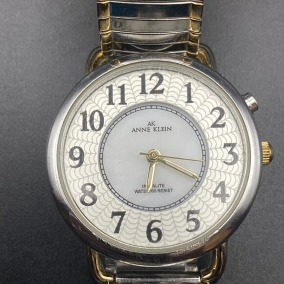 Anne Klein Instalite Two Tone Quartz Analog Ladies Watch Sz 8-9" Classic Minimal - Picture 2 of 8